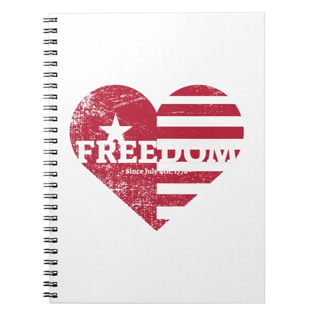 4 juli Amerika Anteckningsbok (Framsidan)