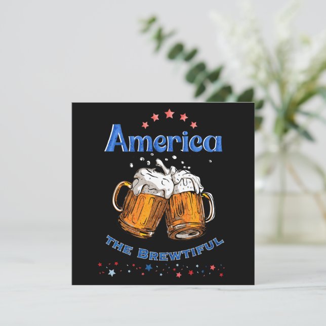 4 juli - Amerika det ölbryggande med öl Inbjudningar (Stående Fram)