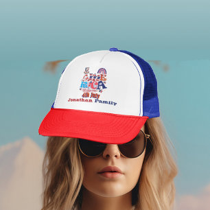 4 juli Amerika Flagga-familjen Independence day Na Keps