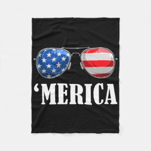 4 juli Amerika Independence day Patriot USA Manar Fleecefilt