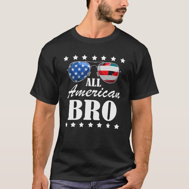 4 juli Amerika Independence day Patriot USA Manar T Shirt (Framsida)