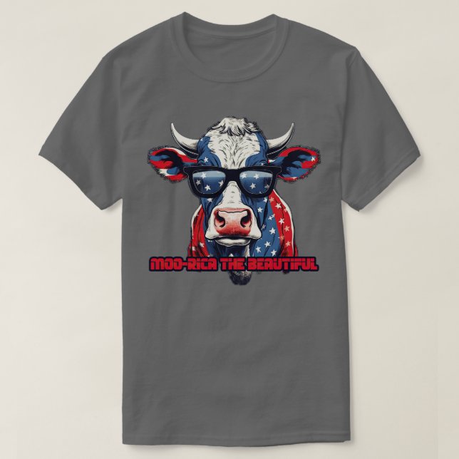 4 juli Amerika Kon USA flagga Mönster Moorica t T Shirt (Design framsida)