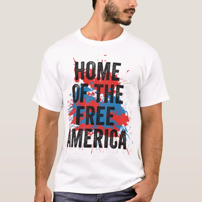 4 juli Amerika T Shirt (Framsida)