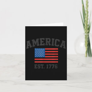 4 juli Amerika USA Est 1776 Patriotisk USA Ameri Kort