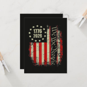 4 juli Amerika USA Flagga Patriotisk Inbjudningar