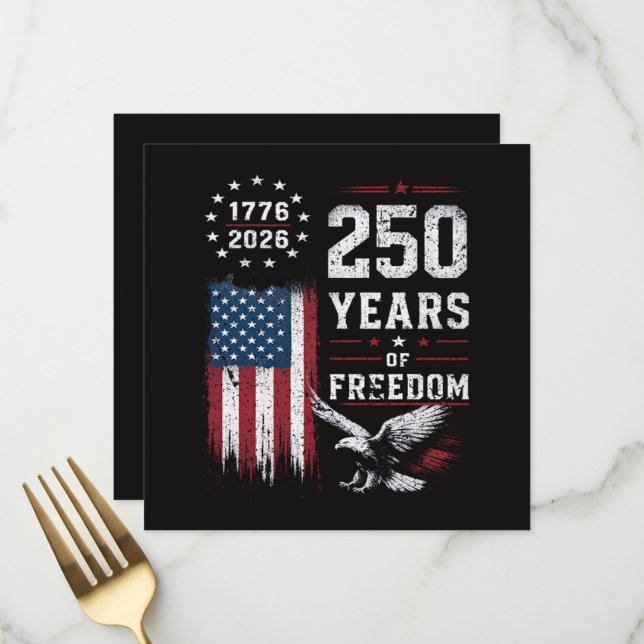 4 juli Amerika USA Flagga Patriotisk Meny (Fram/Back In Situ)