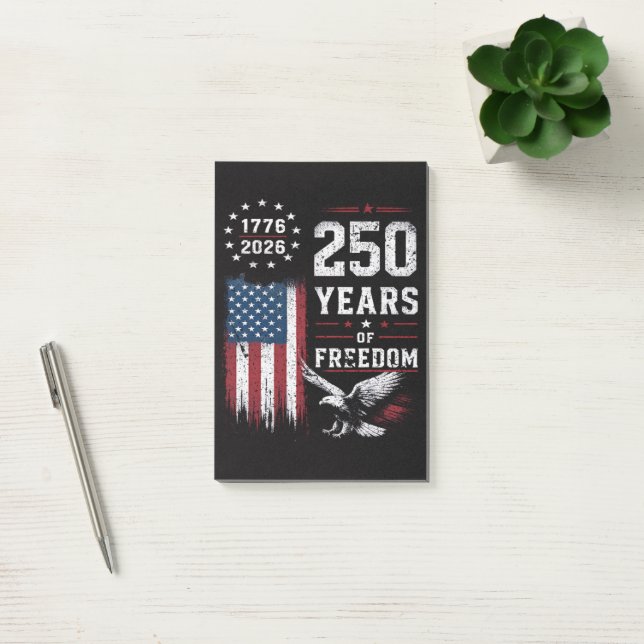 4 juli Amerika USA Flagga Patriotisk  Post-it Block (Kontor)