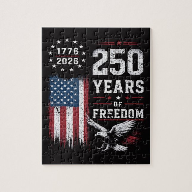4 juli Amerika USA Flagga Patriotisk Pussel (Vertikal)