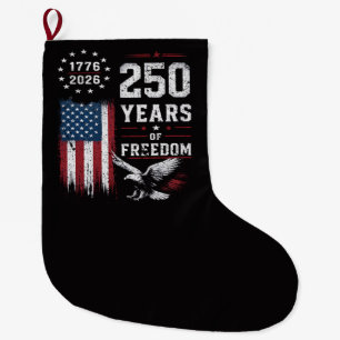 4 juli Amerika USA Flagga Patriotisk Stor Julstrumpa