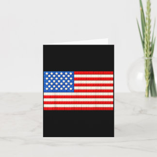 4 juli amerikansk flagg byggstenar tegelstenar kort