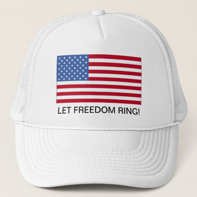 4 juli amerikansk flagg frihets hatt truckerkeps (Framsida)