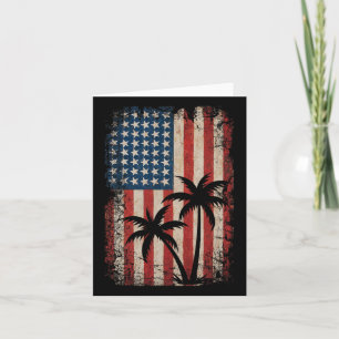 4 juli amerikansk flagga palmer USA Amerika P Kort