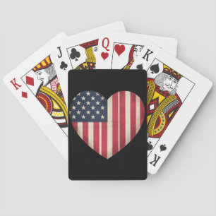 4 juli amerikansk flagga patriotisk USA stjärna ra Casinokort