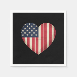 4 juli amerikansk flagga patriotisk USA stjärna ra Pappersservett