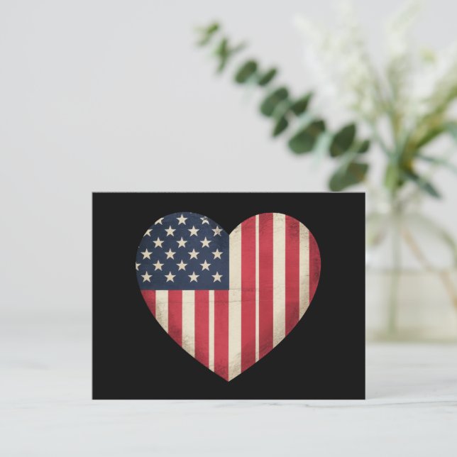 4 juli amerikansk flagga patriotisk USA stjärna ra Vykort (Stående Fram)