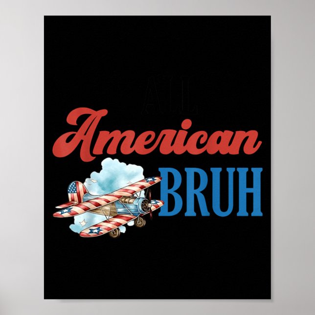 4 juli amerikansk flagga självständighetsdag poster (Framsidan)