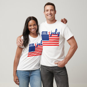 4 juli amerikansk flagga t shirt