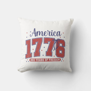 4 juli amerikansk flagga vintage 250 år 1776 2 kudde