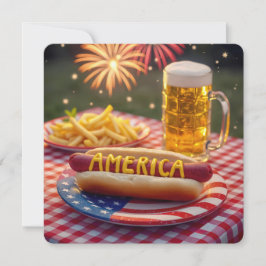 4 juli amerikansk het korv inbjudningar