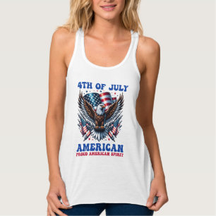 4 juli amerikansk örn sublimering-61001 linne med racerback