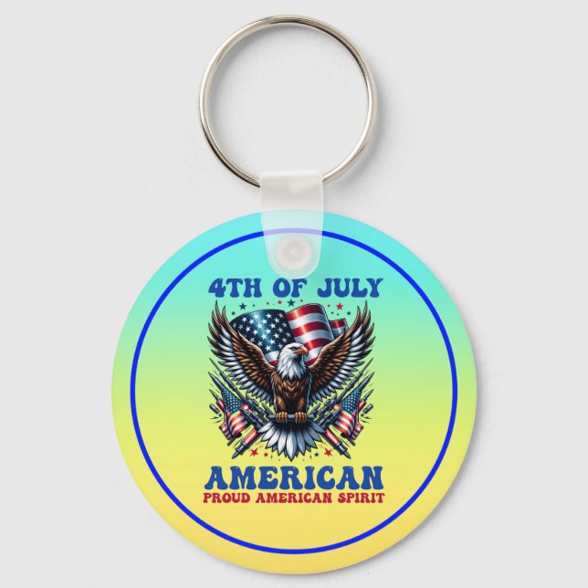 4 juli amerikansk örn sublimering-61001 nyckelring (Framsida)