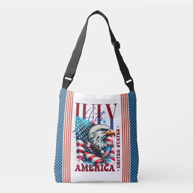 4 juli amerikansk örn sublimering-61904 axelväska (Framsida)
