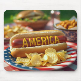 4 juli amerikansk varmkorv musmatta