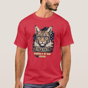 4 juli: Amerikanska Bobcat Independence prowin T Shirt