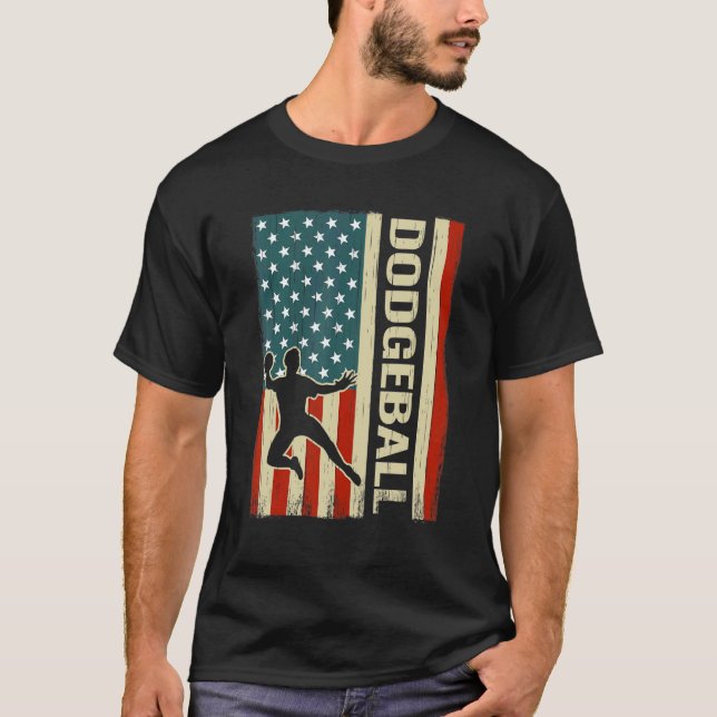 4 juli Amerikanska Boll Sport manar Gaga Boll T Shirt (Framsida)