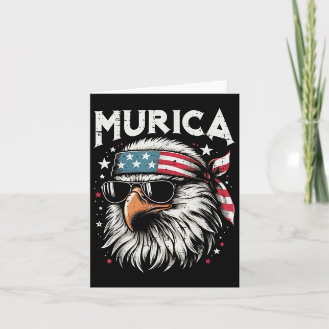 4 juli Amerikanska Eagle Murica Patriot Manar Wome Kort (Framsida)