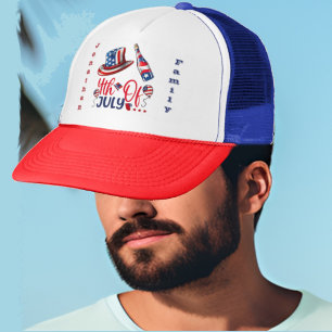 4 juli: Amerikanska Flagga Patriotic Family Keps