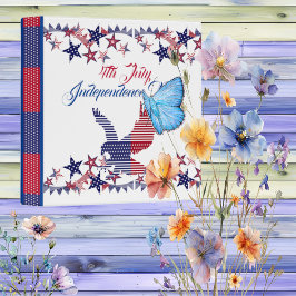 4 juli Amerikanska Flagga Stars Patriotic Sång Alb