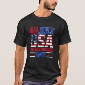 4 juli Amerikanska Independence day älskare lustig T Shirt