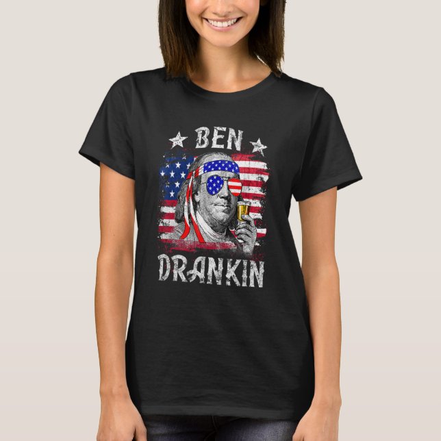 4 juli Amerikanska Manar Patriotic Fjärde T Shirt (Framsida)