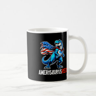 4 juli Amerisaurus T Rex Roligt Kaffemugg
