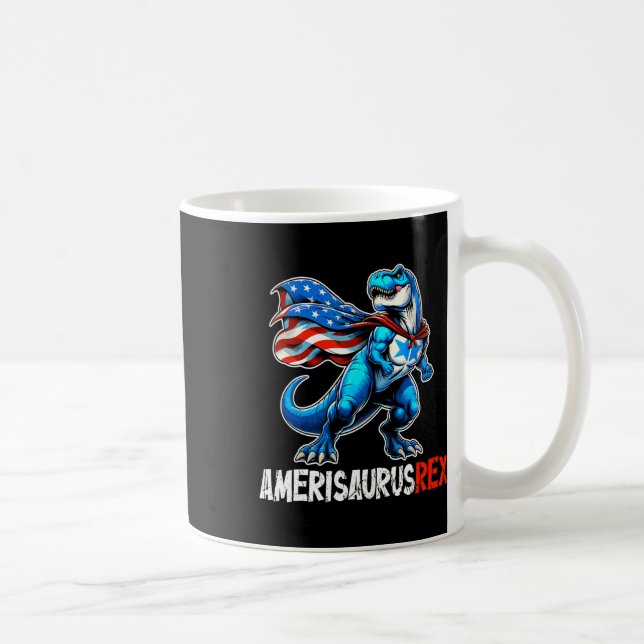 4 juli Amerisaurus T Rex Roligt  Kaffemugg (Höger)