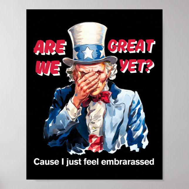 4 juli Anti Trump Är vi bra än Uncle Sam  Poster (Framsidan)