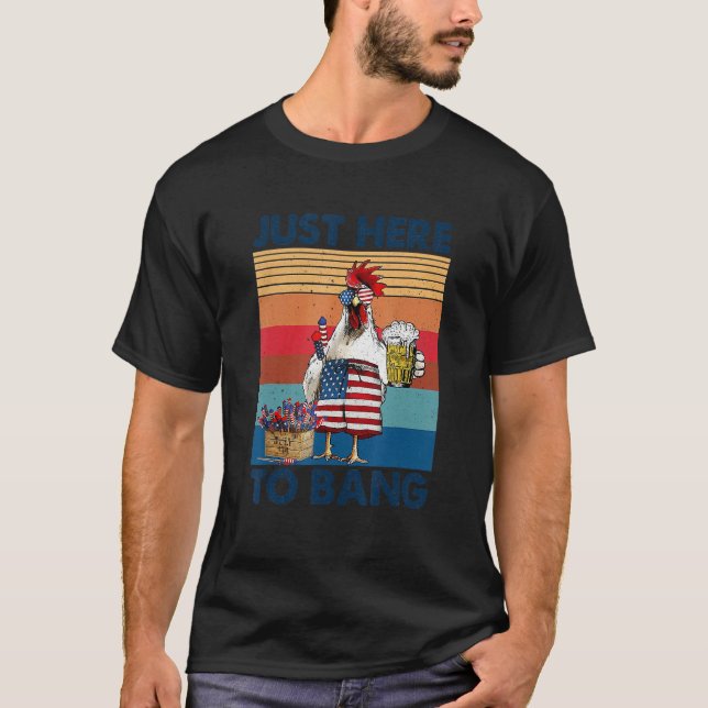 4 juli är jag bara här för att knulla Amerikansk f T Shirt (Framsida)