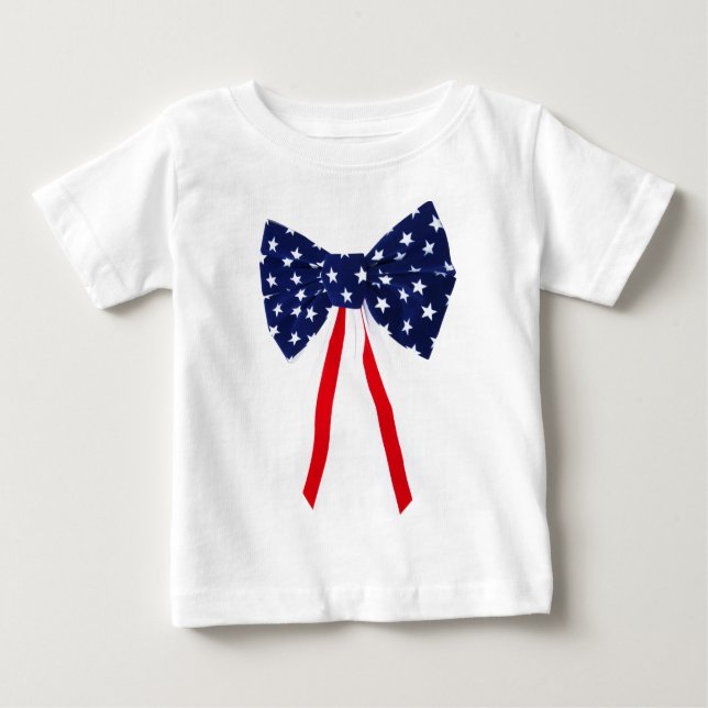 4 juli Baby Bow Shirt Tee Shirt (Framsida)