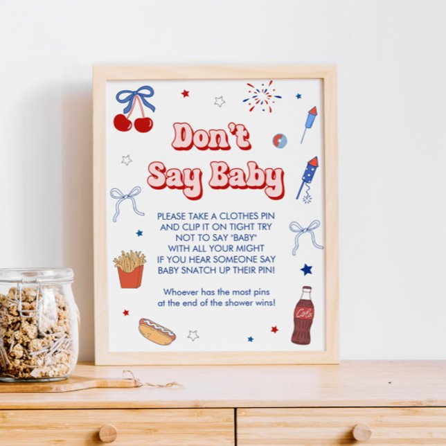4 juli Baby Shower Flickor Gissa Vad Spelet Poster (Skapare uppladdad)