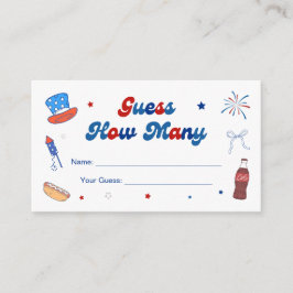4 juli Baby Shower Gissa Hur Många Spel Tilläggskort