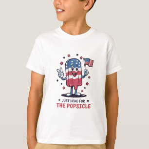 4 juli bara här för popsicle patriotisk t shirt