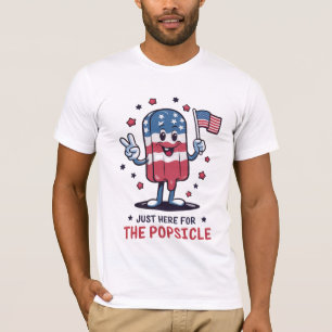 4 juli bara här för popsicle patriotisk t shirt