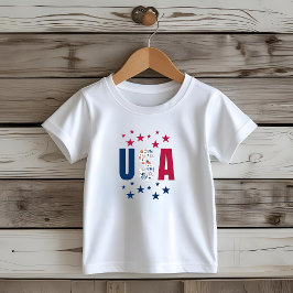 4 juli barn USA T-shirt med stjärnor