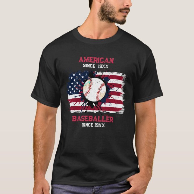 4 juli Baseball USA Independence day Gift T Shirt (Framsida)