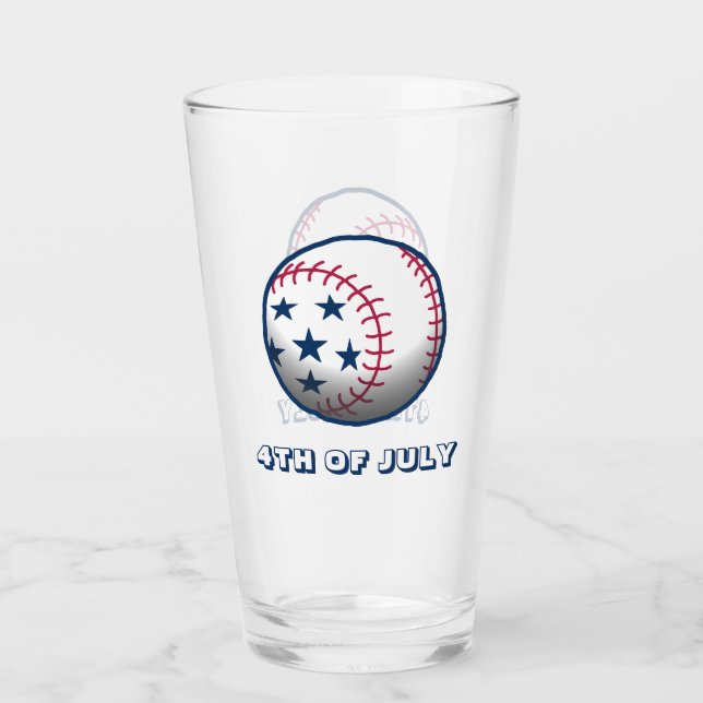 4 juli baseboll glaskopp (Framsida)