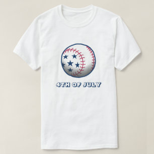 4 juli baseboll t shirt