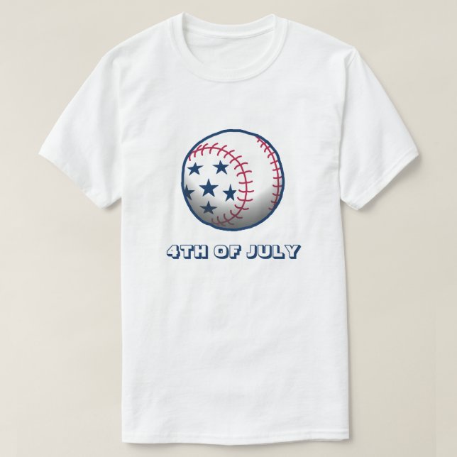 4 juli baseboll t shirt (Design framsida)