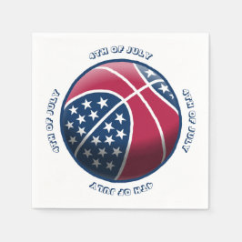 4 juli-basket pappersservett