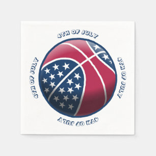 4 juli-basket pappersservett